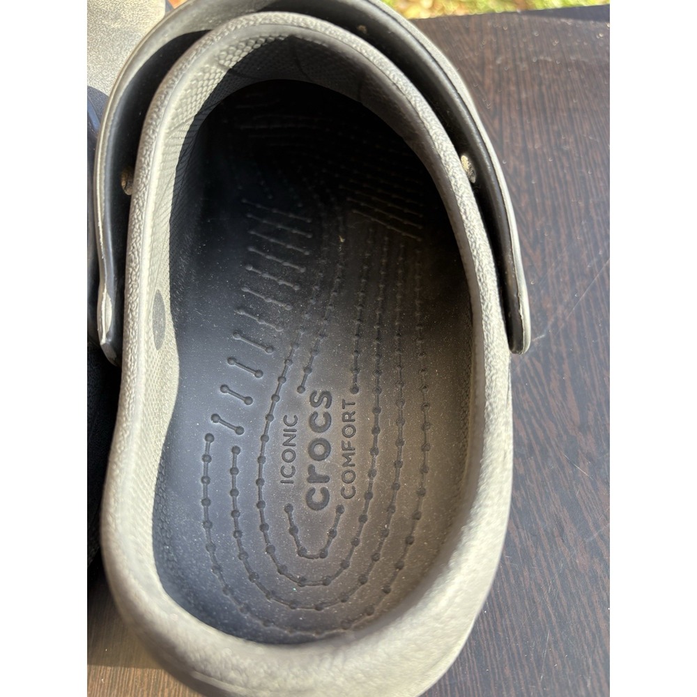 Crocs Bistro Unisex Black Slip Resistant Soft Toe Clog M-6 W-8 Preowned - Picture 5 of 7